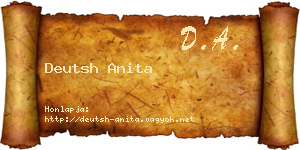 Deutsh Anita névjegykártya